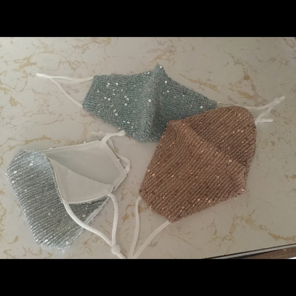 Set of three Chic Sequin Face Mask